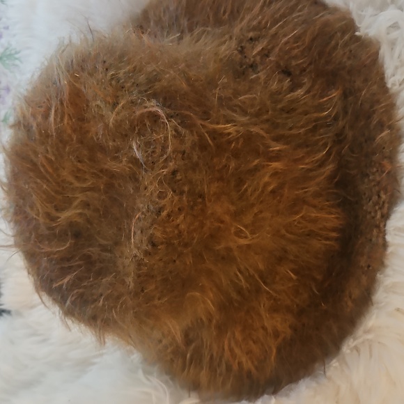 Real Mohair Felted Fuzzy Brown Bucket Hat main image 4